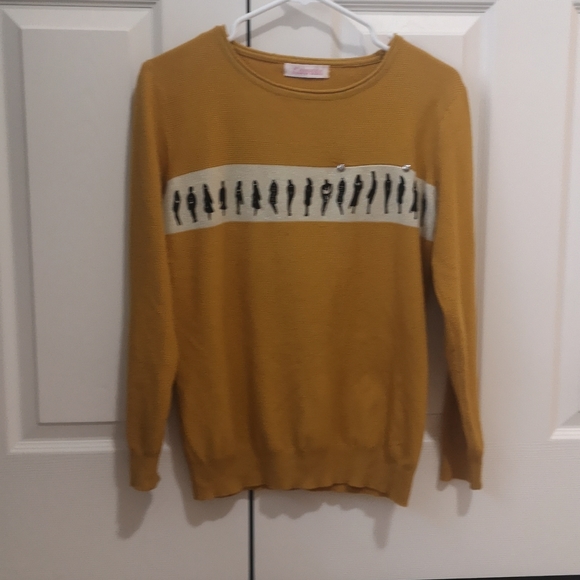 90s Vintage Yellow Crew Neck - Picture 4 of 4